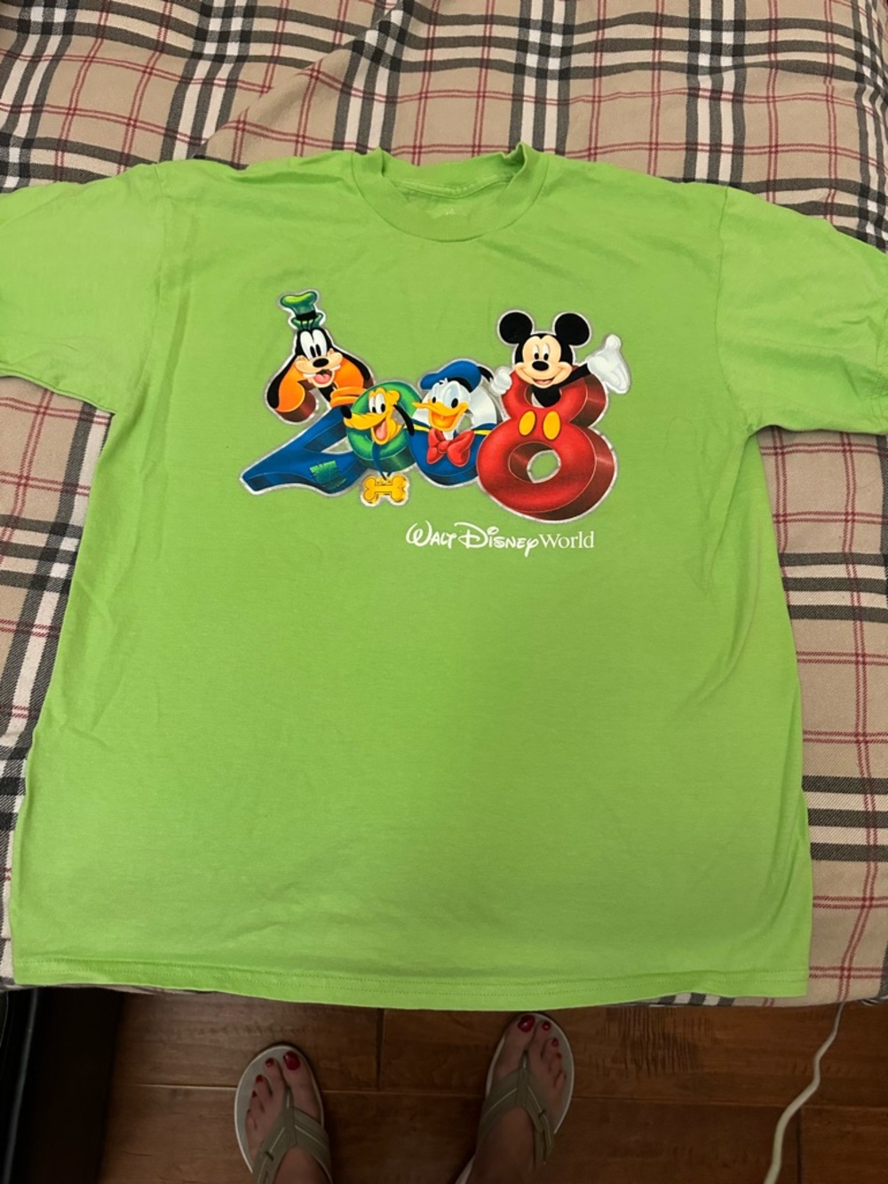 Walt Disney Lime Green Disney Character Graphic Tee